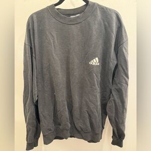 Vintage faded black adidas crew neck